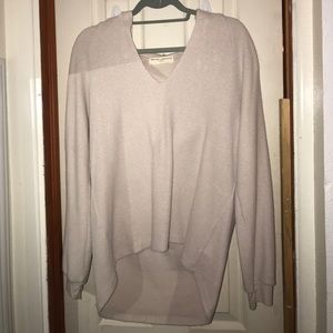 Urban Outfitters white hooded long sleeve